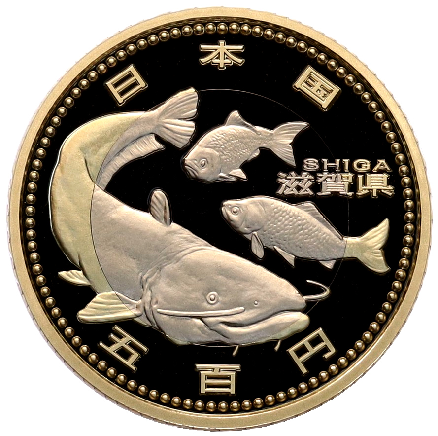 500 йен 2011 года Япония «47 префектур Японии — Сига» — Фото №1