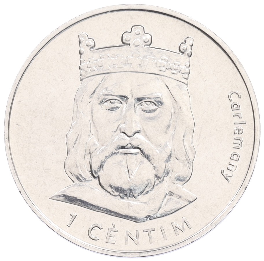 1 сентим 2002 года Андорра «Карл Великий» — Фото №1