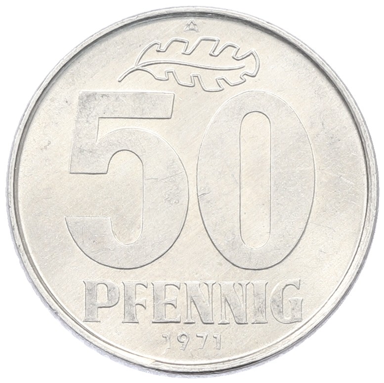 50 пфеннигов 1971 года Восточная Германия (ГДР) — Фото №1