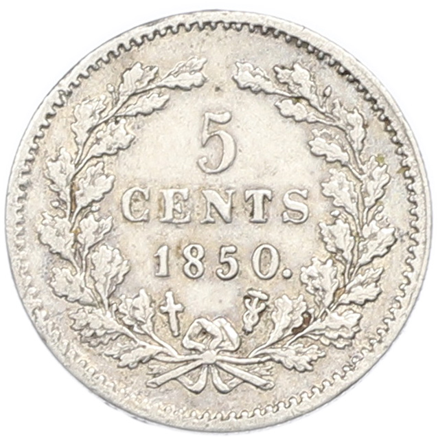 5 центов 1850 года Нидерланды — Фото №1
