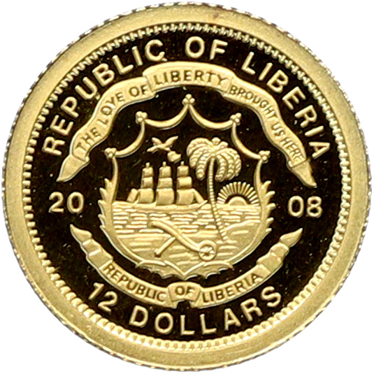 12 долларов 2008 года Либерия «Страны Европы — Греция» — Фото №2