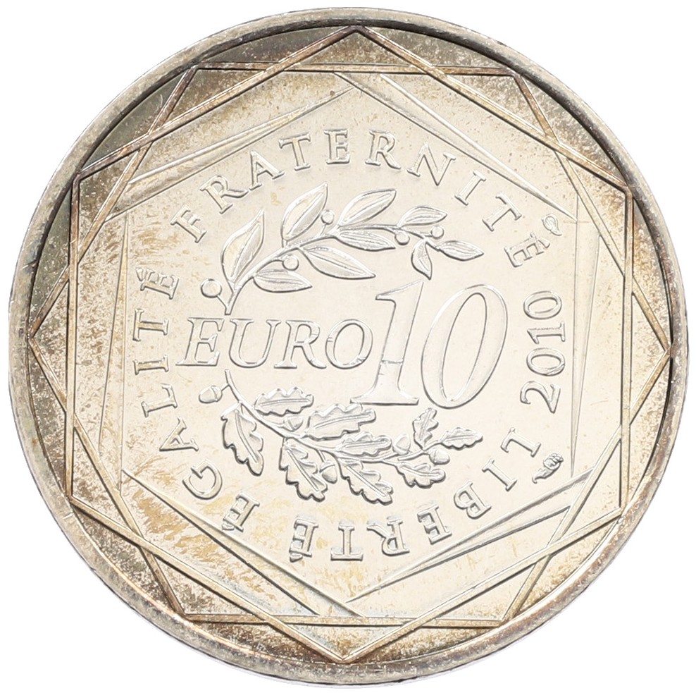 10 евро 2010 года Франция «Регионы Франции — Аквитания» — Фото №2