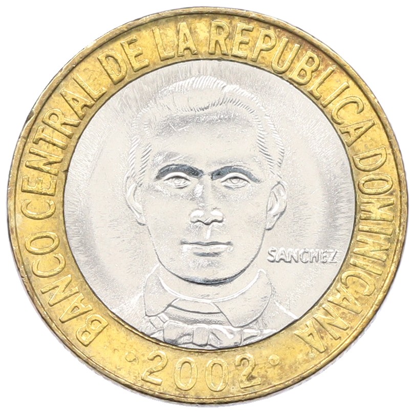5 песо 2002 года Доминиканская республика — Фото №1