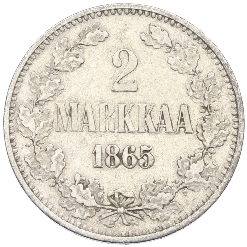 2 марки 1865 года Русская Финляндия — Фото №1