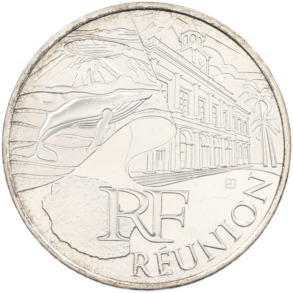 10 евро 2011 года Франция «Регионы Франции — Реюньон» — Фото №1