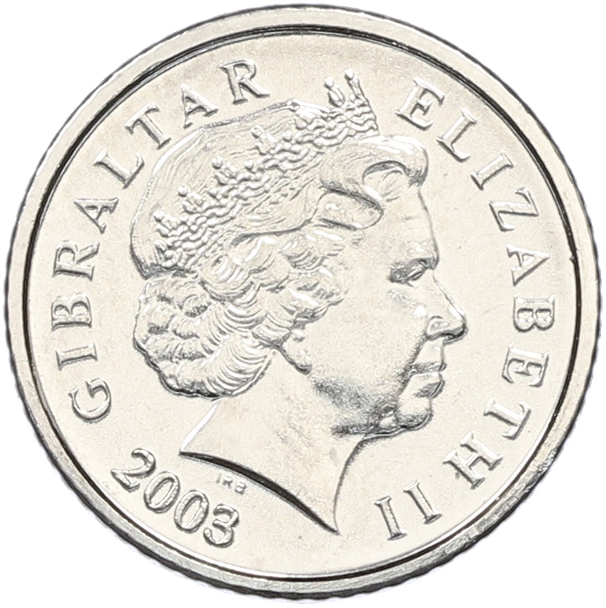 5 пенсов 2003 года Гибралтар — Фото №2