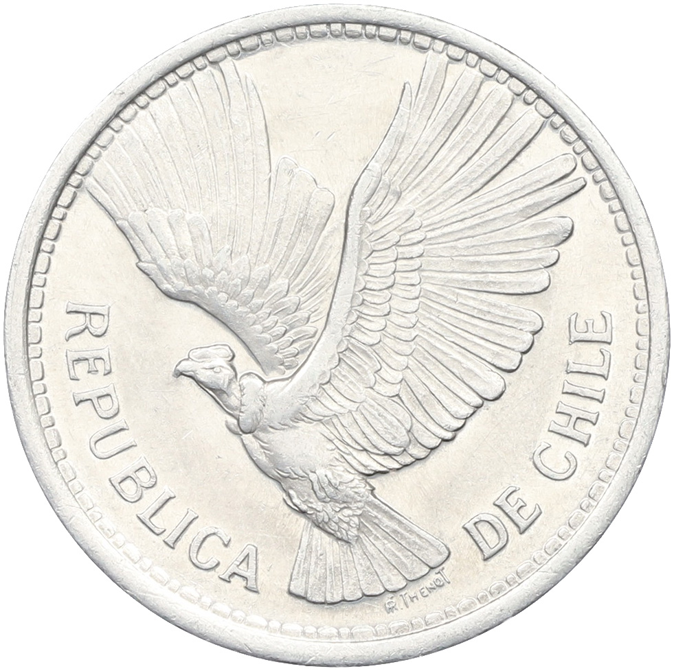 10 песо 1957 года Чили — Фото №2