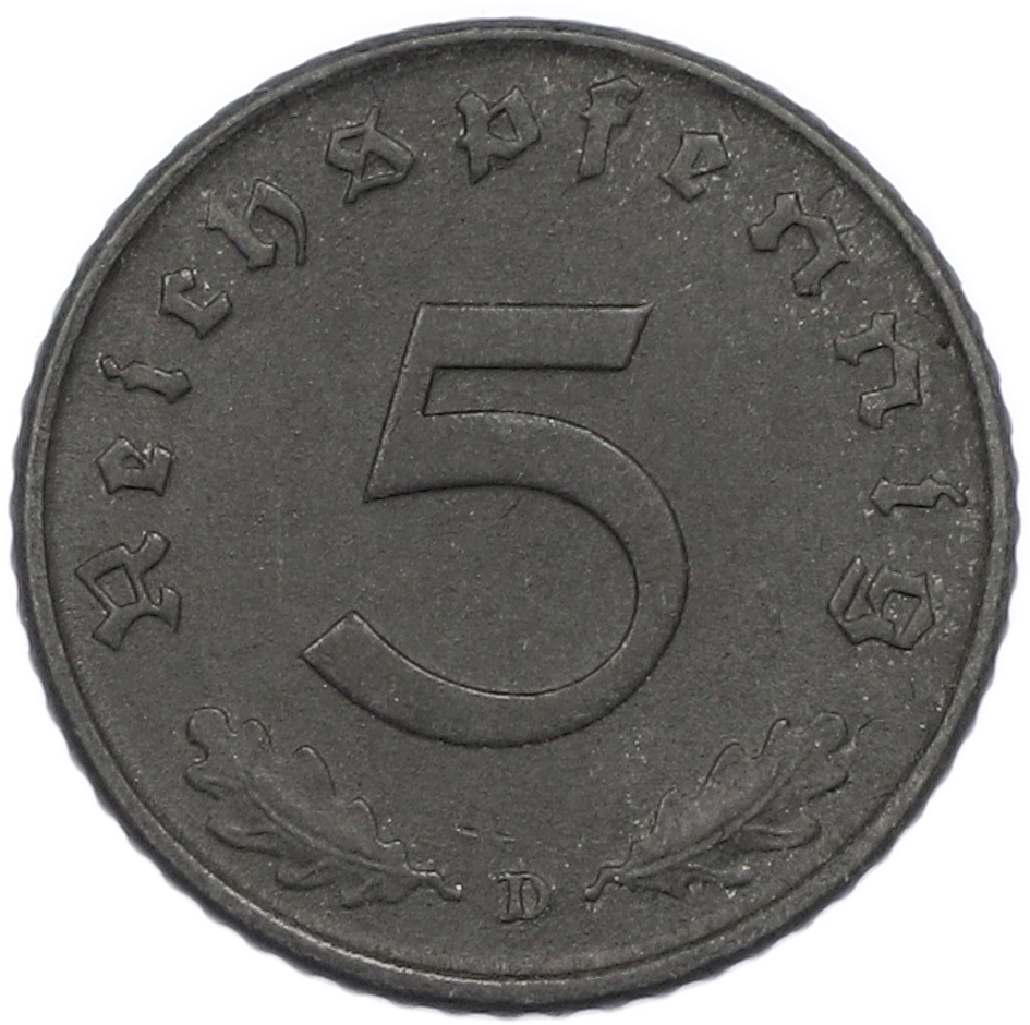 5 рейхспфеннигов 1947 года D Германия — Фото №2