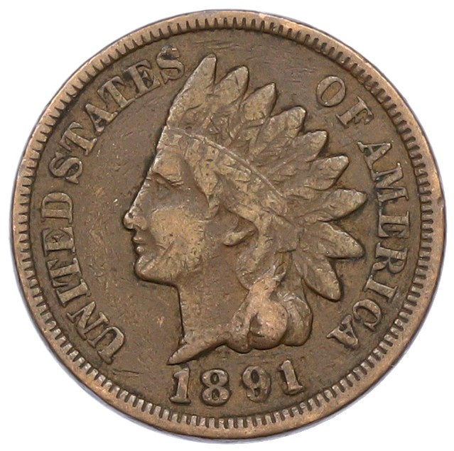 1 цент 1891 года США — Фото №1