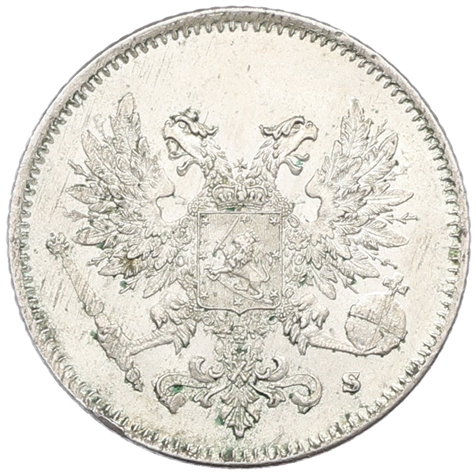 25 пенни 1917 года Русская Финляндия — Орел без корон (Временное правительство) — Фото №2