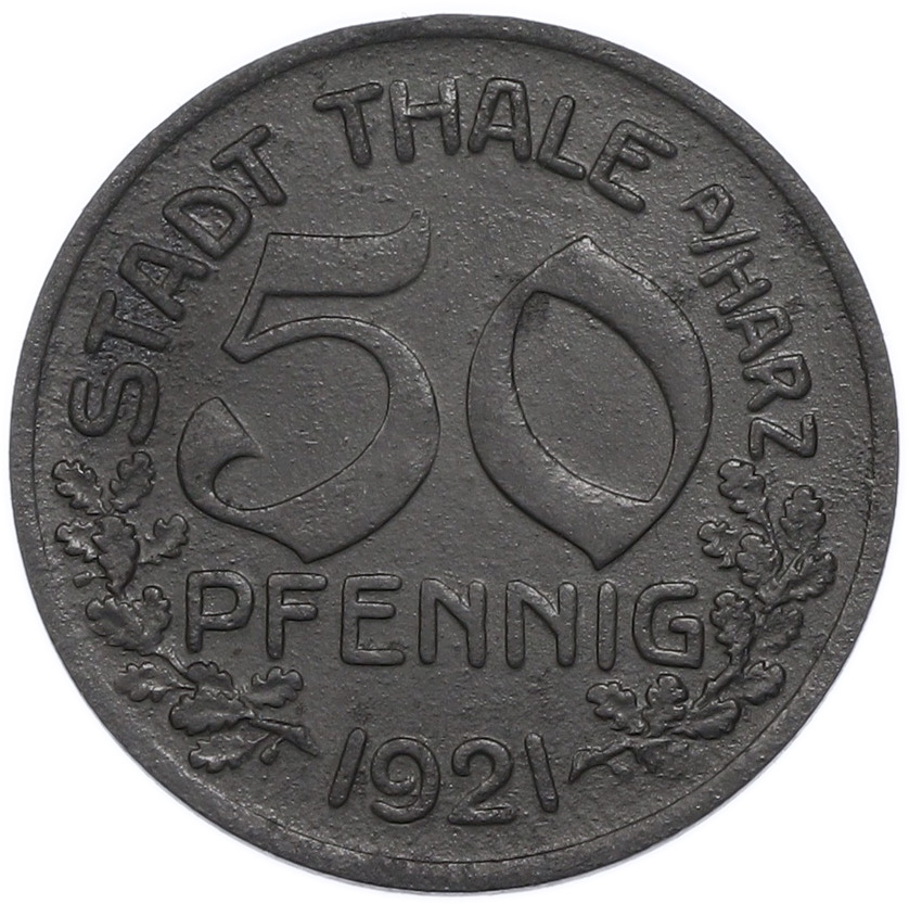50 пфеннигов 1921 года Германия — город Тале-ам-Гарц (Нотгельд) — Фото №2
