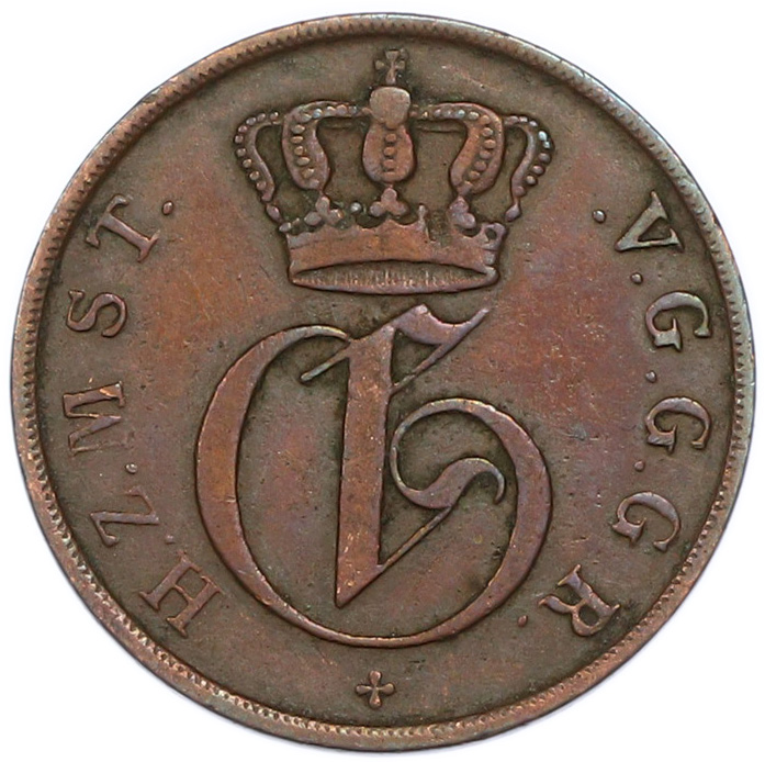 3 пфеннига 1847 года Мекленбург-Стрелиц — Фото №2