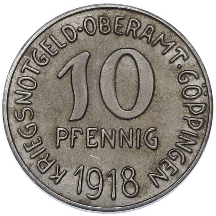 10 пфеннигов 1918 года Германия — район Геппинген (Нотгельд) — Фото №2