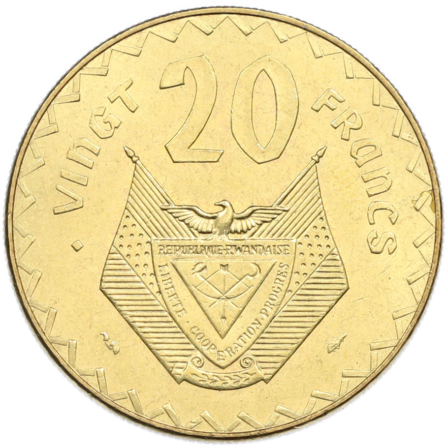 20 франков 1977 года Руанда — Фото №2