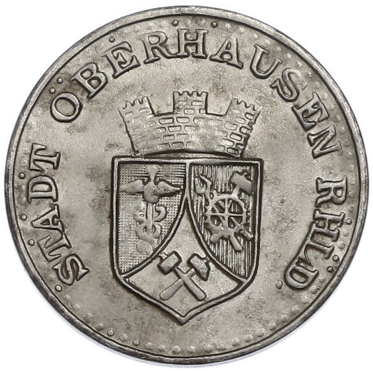25 пфеннигов 1919 года Германия — город Оберхаузен (Нотгельд) — Фото №1