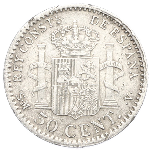 50 сентимо 1904 года Испания — Фото №2