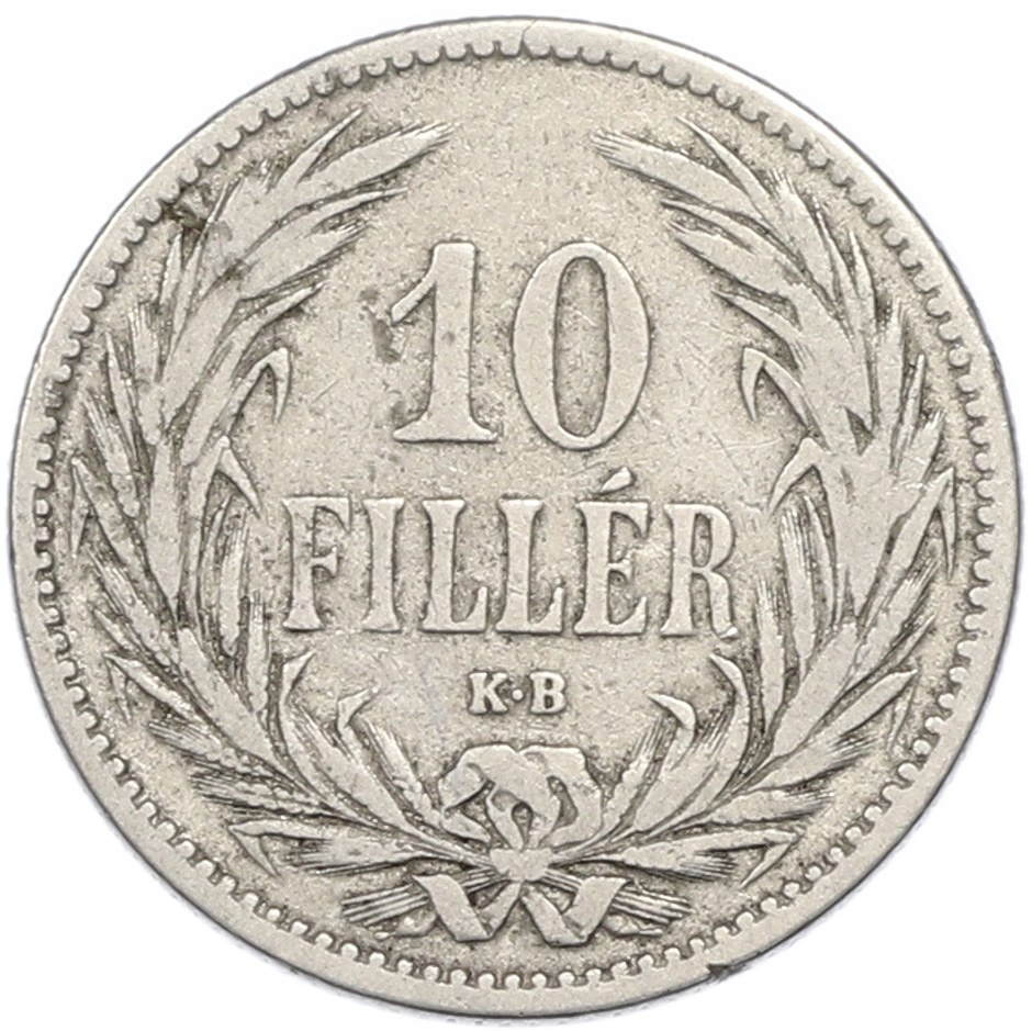 10 филлеров 1894 года Венгрия — Фото №2