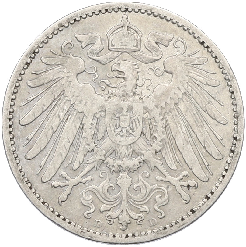 1 марка 1899 года D Германия — Фото №2