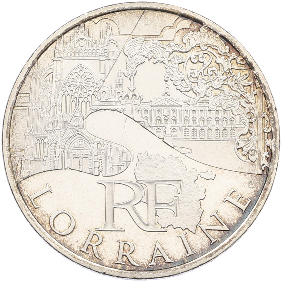 10 евро 2011 года Франция «Регионы Франции — Лотарингия» — Фото №1