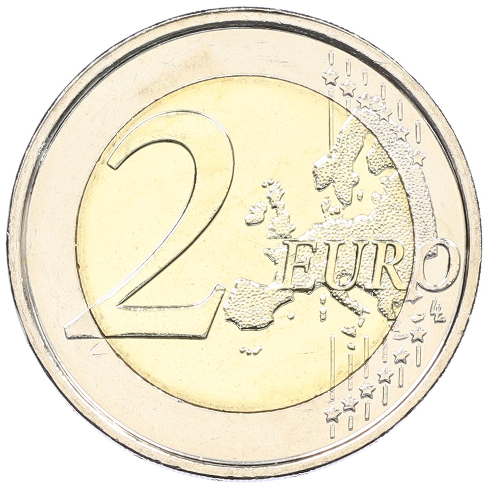 2 евро 2015 года Бельгия «30 лет флагу Европейского союза» — Фото №2
