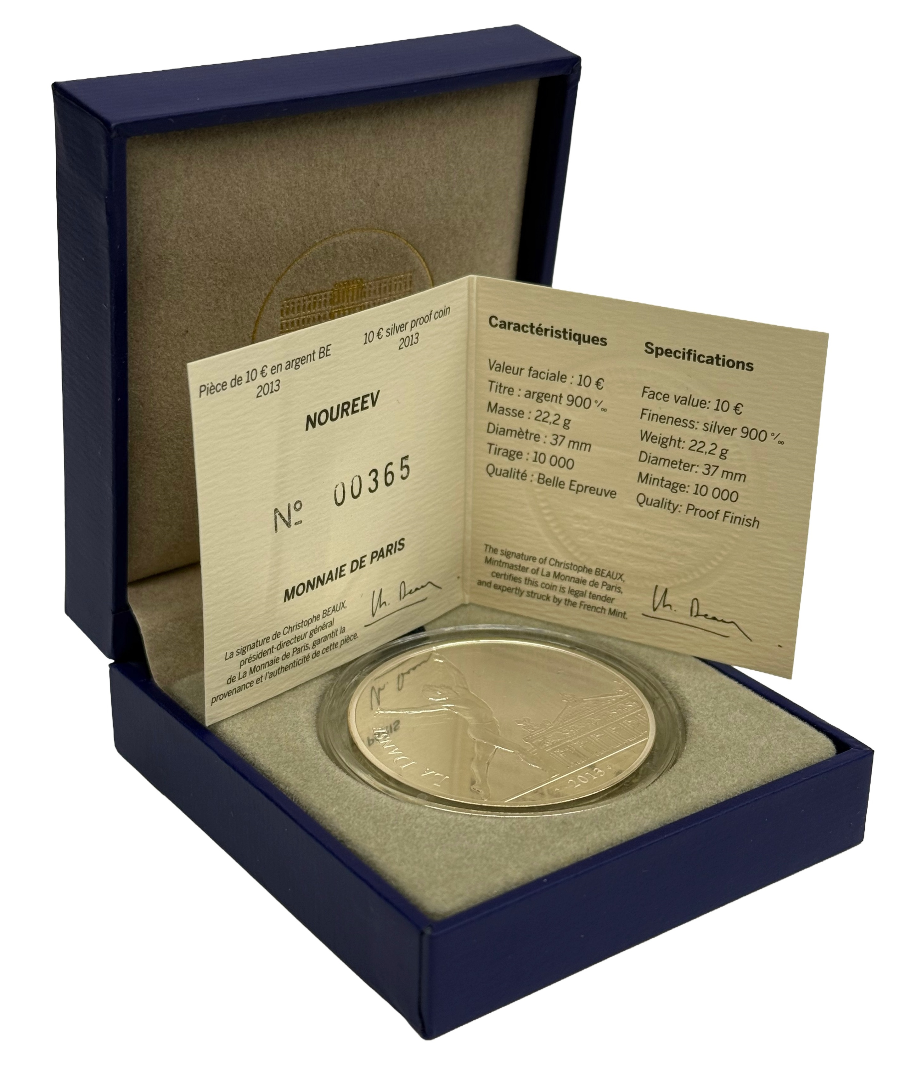 10 евро 2013 года Франция «7 искусств — Рудольф Нуреев и танец» — Фото №3