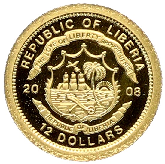 12 долларов 2008 года Либерия «Страны Европы — Россия» — Фото №2