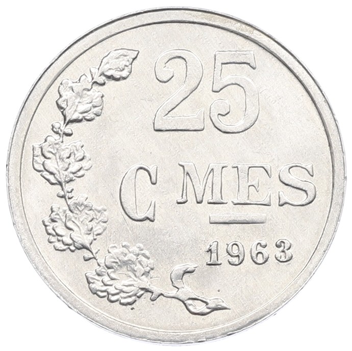 25 сантимов 1963 года Люксембург — Фото №1