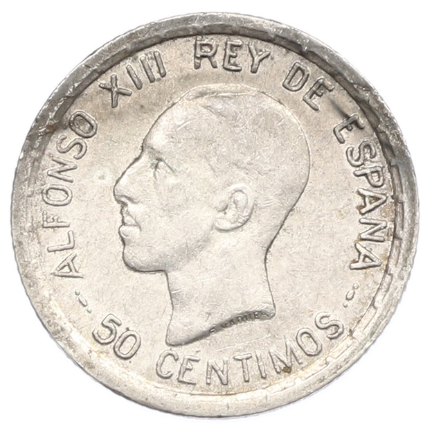 50 сентимо 1926 года Испания — Фото №1