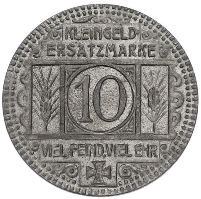 10 пфеннигов 1917 года Германия — город Аллерсберг (Нотгельд) — Фото №2