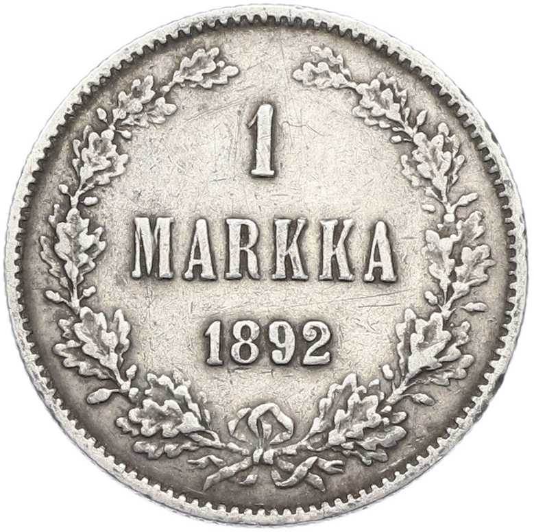 1 марка 1892 года Русская Финляндия — Фото №1