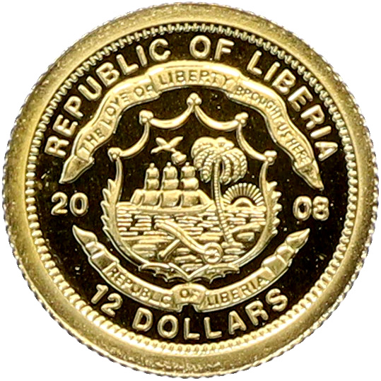 12 долларов 2008 года Либерия «Страны Европы — Великобритания» — Фото №2