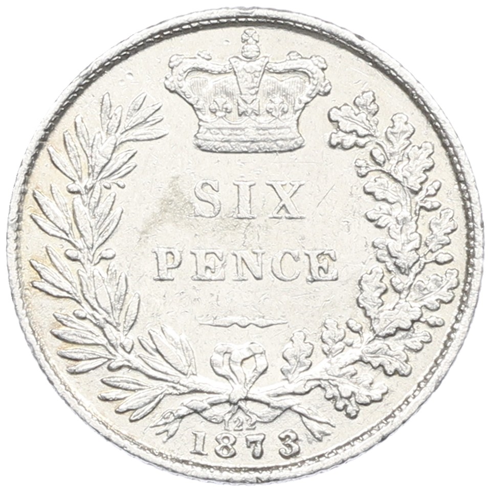 6 пенсов 1873 года Великобритания — Фото №1