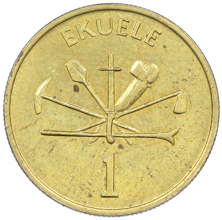 1 экуэле 1975 года Экваториальная Гвинея — Фото №2