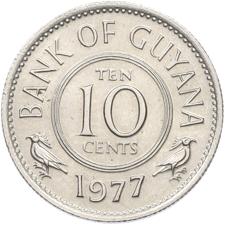 10 центов 1977 года Гайана — Фото №1