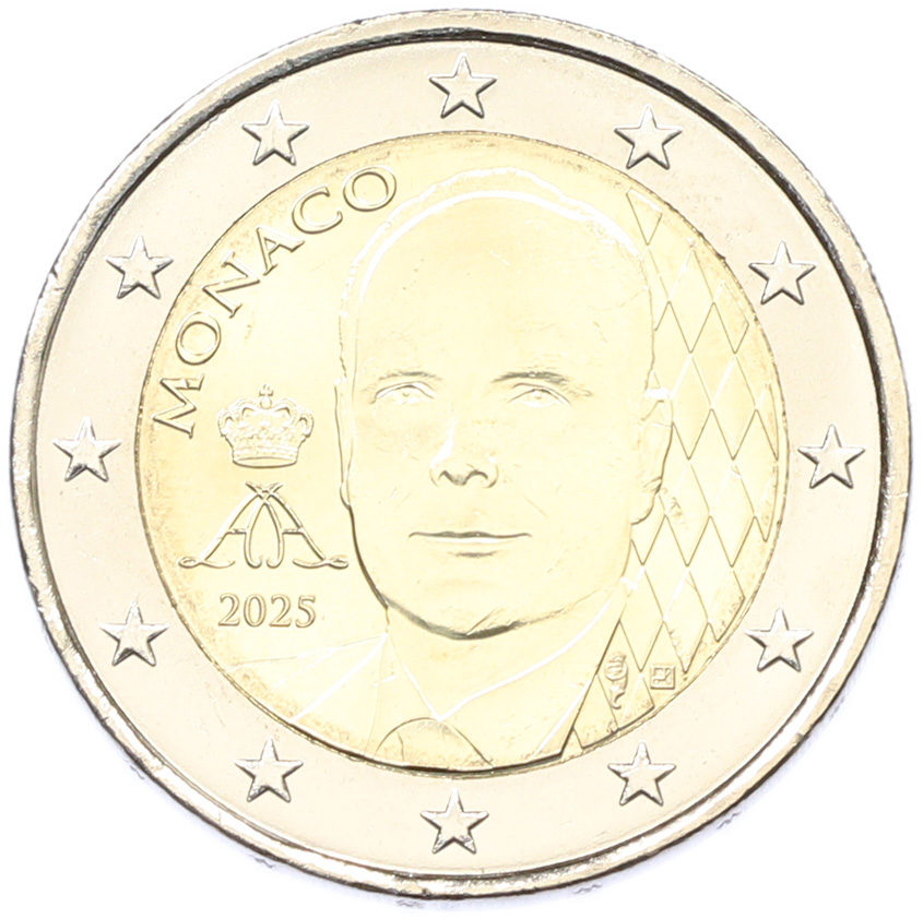 2 евро 2025 года Монако — Фото №1