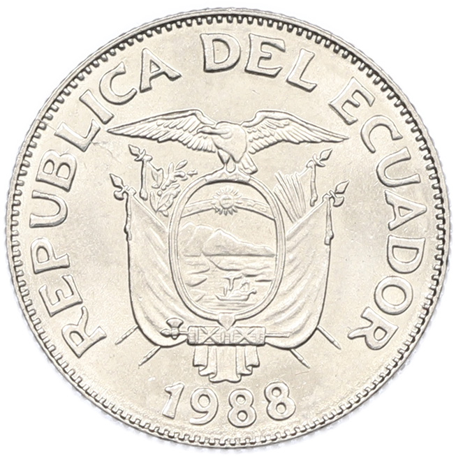 1 сукре 1988 года Эквадор — Фото №2