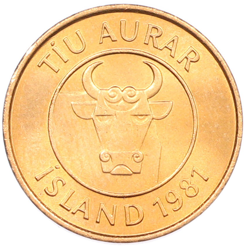 10 эйре 1981 года Исландия — Фото №2