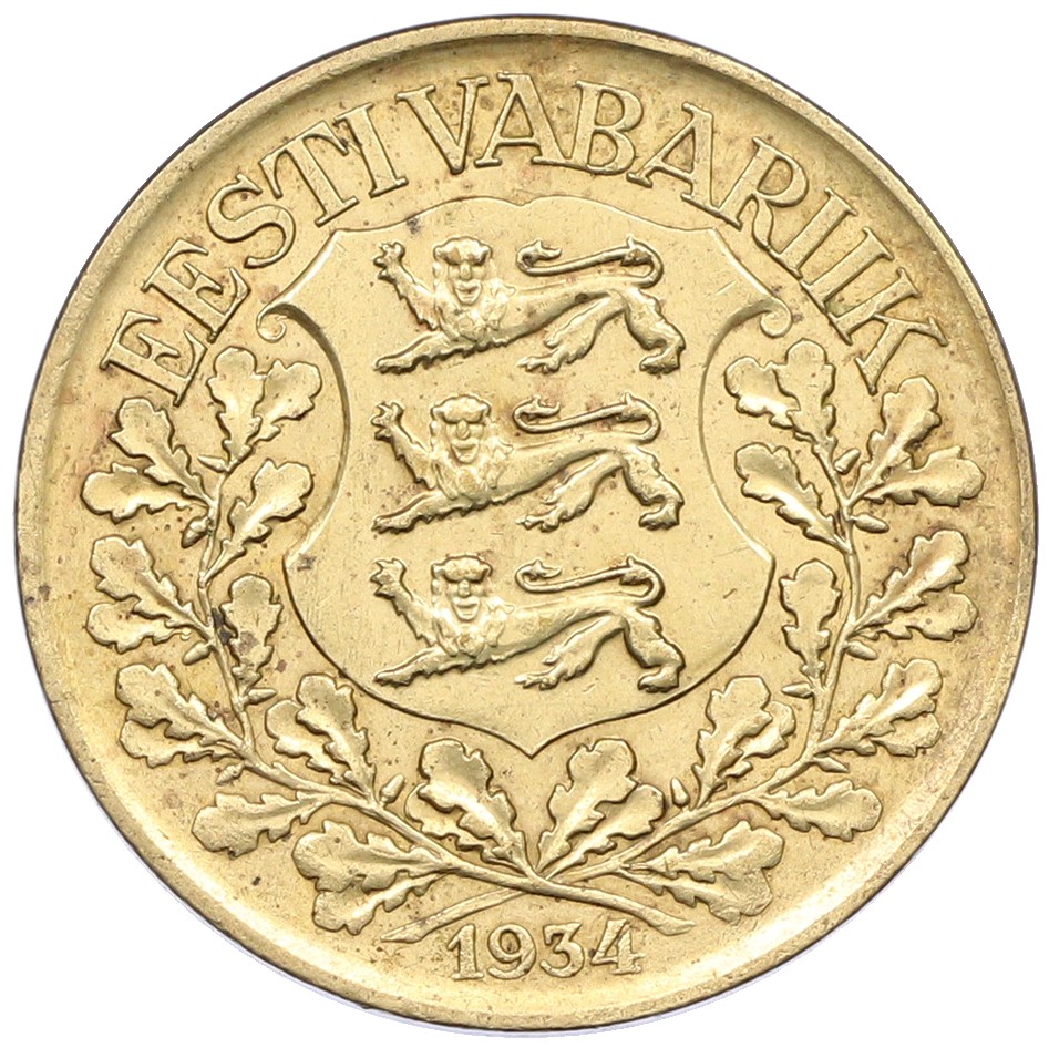 1 крона 1934 года Эстония — Фото №2
