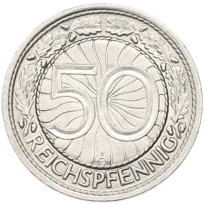 50 рейхспфеннигов 1928 года A Германия — Фото №2