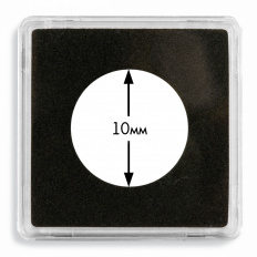 Квадратные капсулы "QUADRUM MINI" для монет Ø 10 мм (упаковка 10 штук), LEUCHTTURM, 360946 — Фото №1