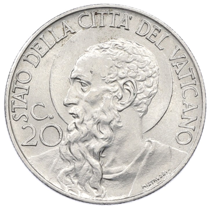 20 чентезимо 1940 года Ватикан — Фото №1