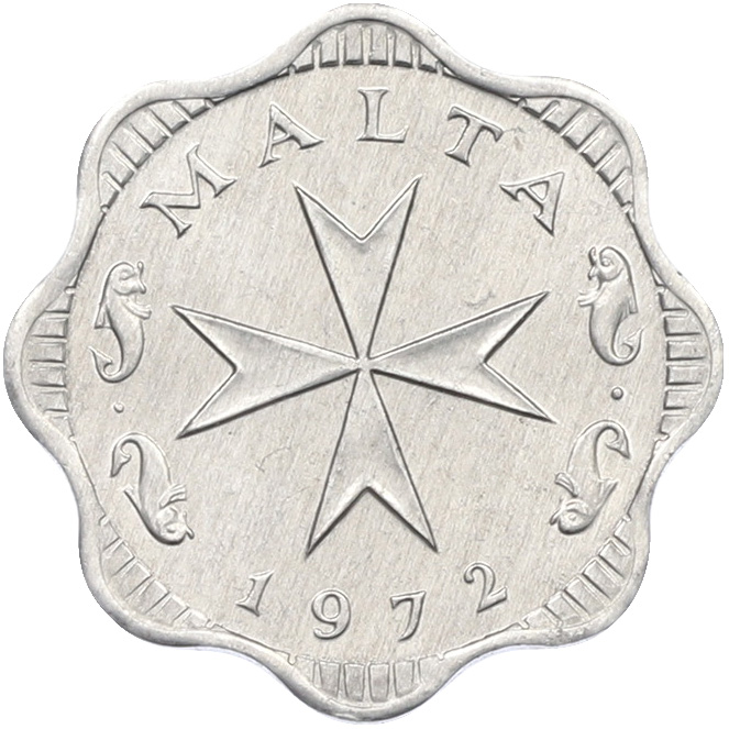 2 милса 1972 года Мальта — Фото №1