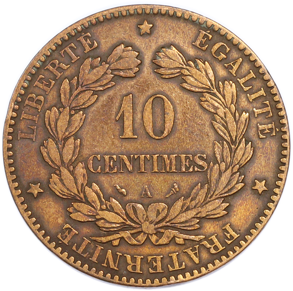 10 сантимов 1897 года Франция — Фото №2