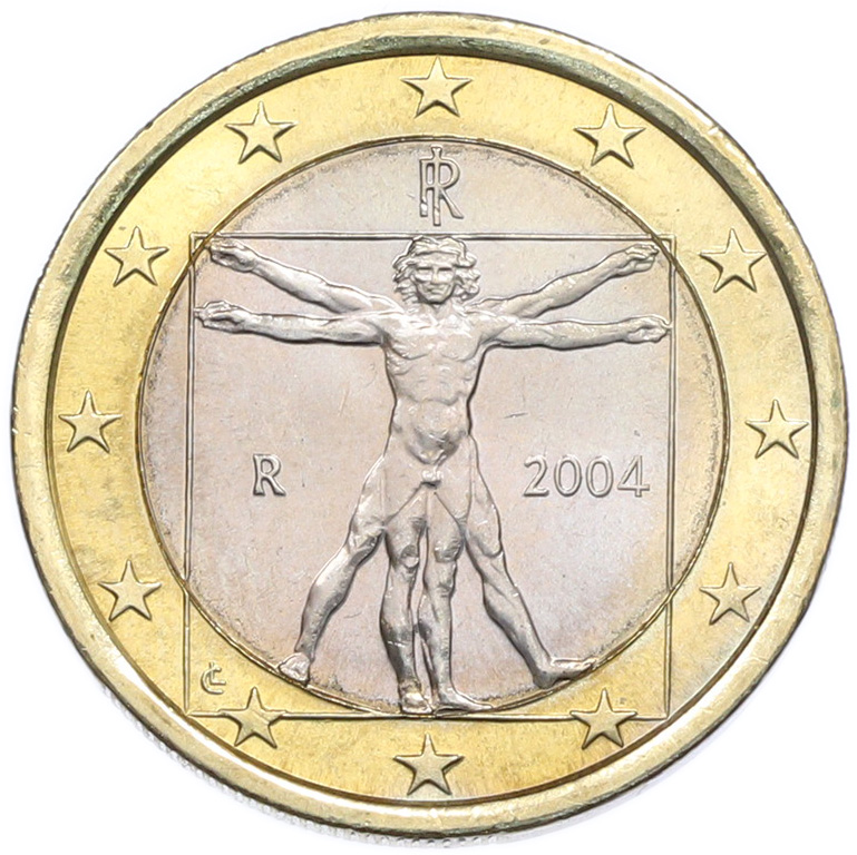 1 евро 2004 года Италия — Фото №1