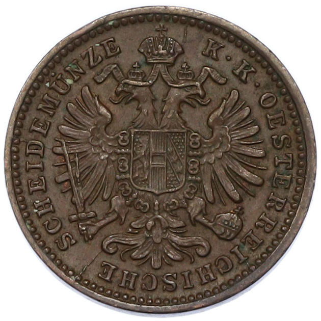 1 крейцер 1885 года Австрия — Фото №2