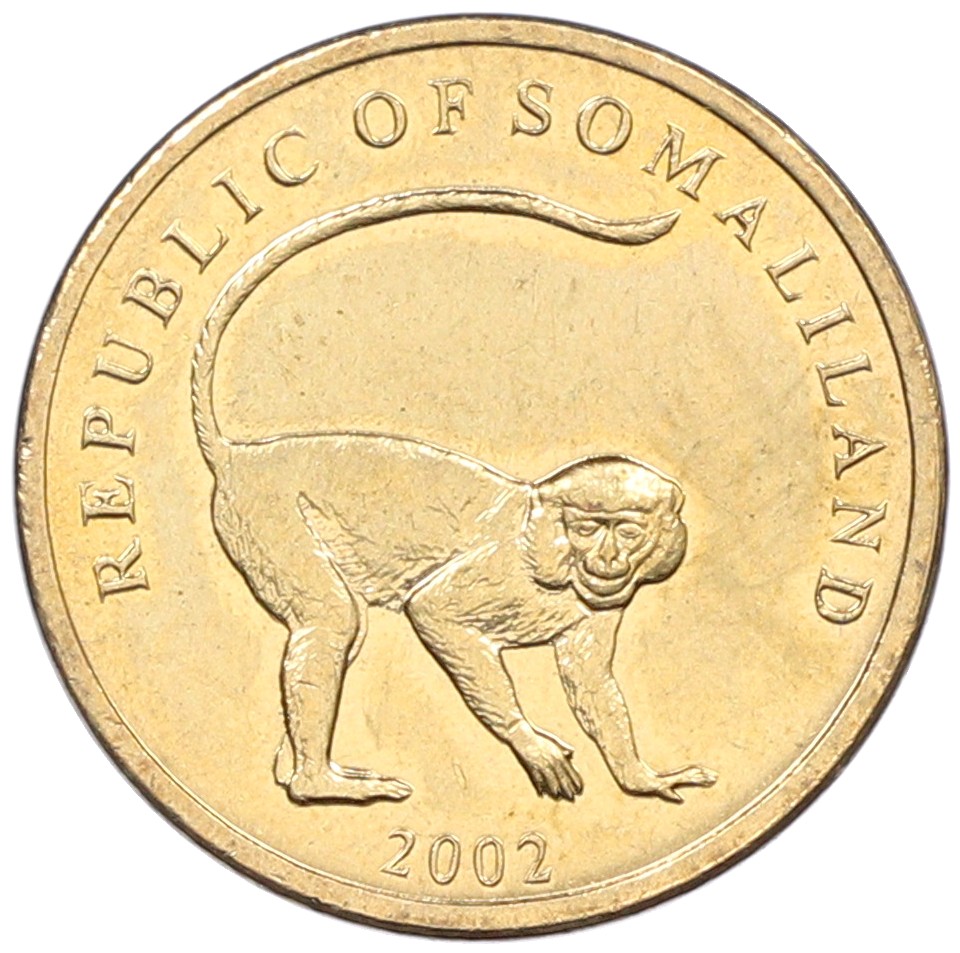 10 шиллингов 2002 года Сомалиленд «Обезьяна» — Фото №1