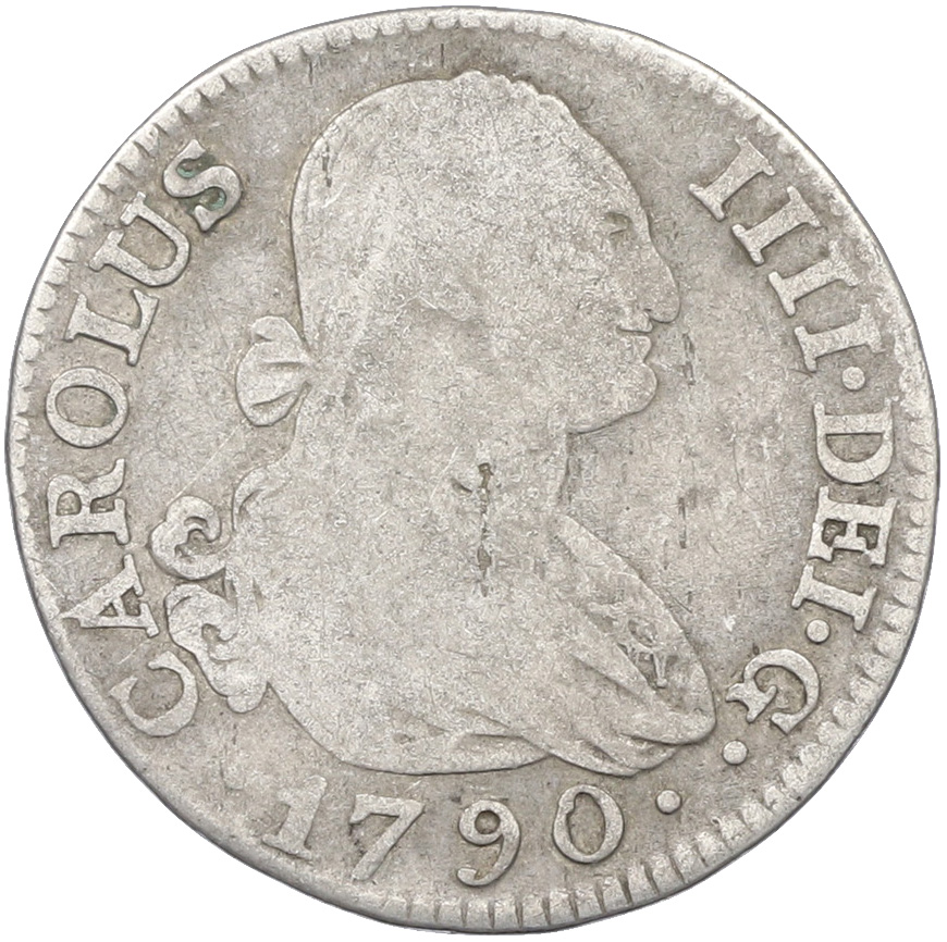 2 реала 1790 года Испания — Фото №1