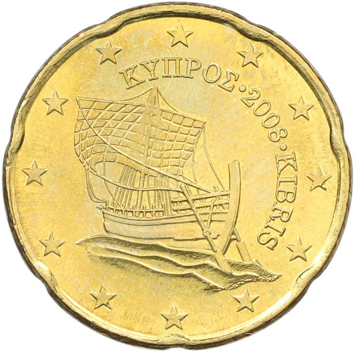 20 евроцентов 2008 года Кипр — Фото №1