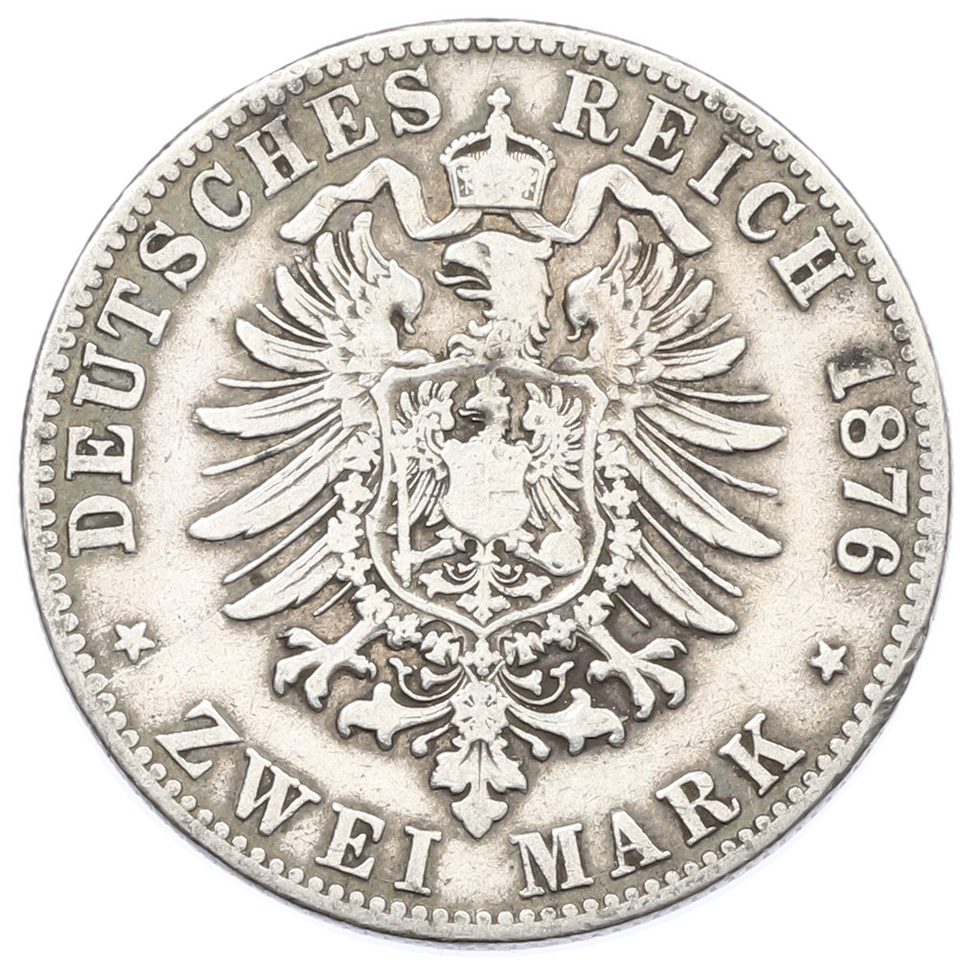 2 марки 1876 года C Германия (Пруссия) — Фото №2