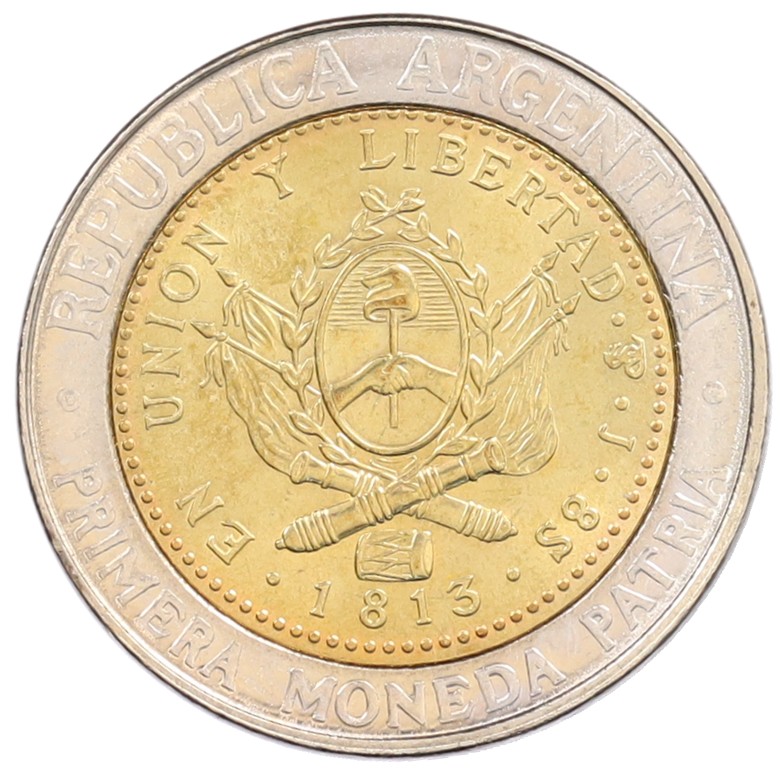 1 песо 2009 года Аргентина — Фото №2
